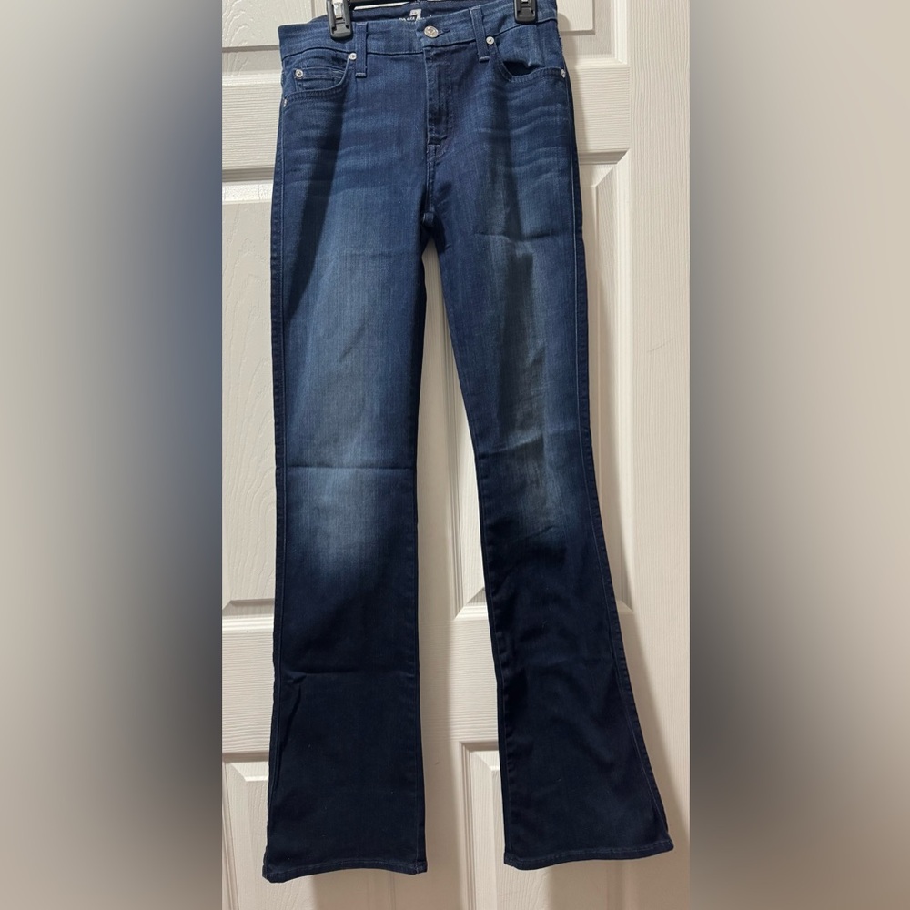 7 For All Mankind Dark Blue Straight Leg Jeans
